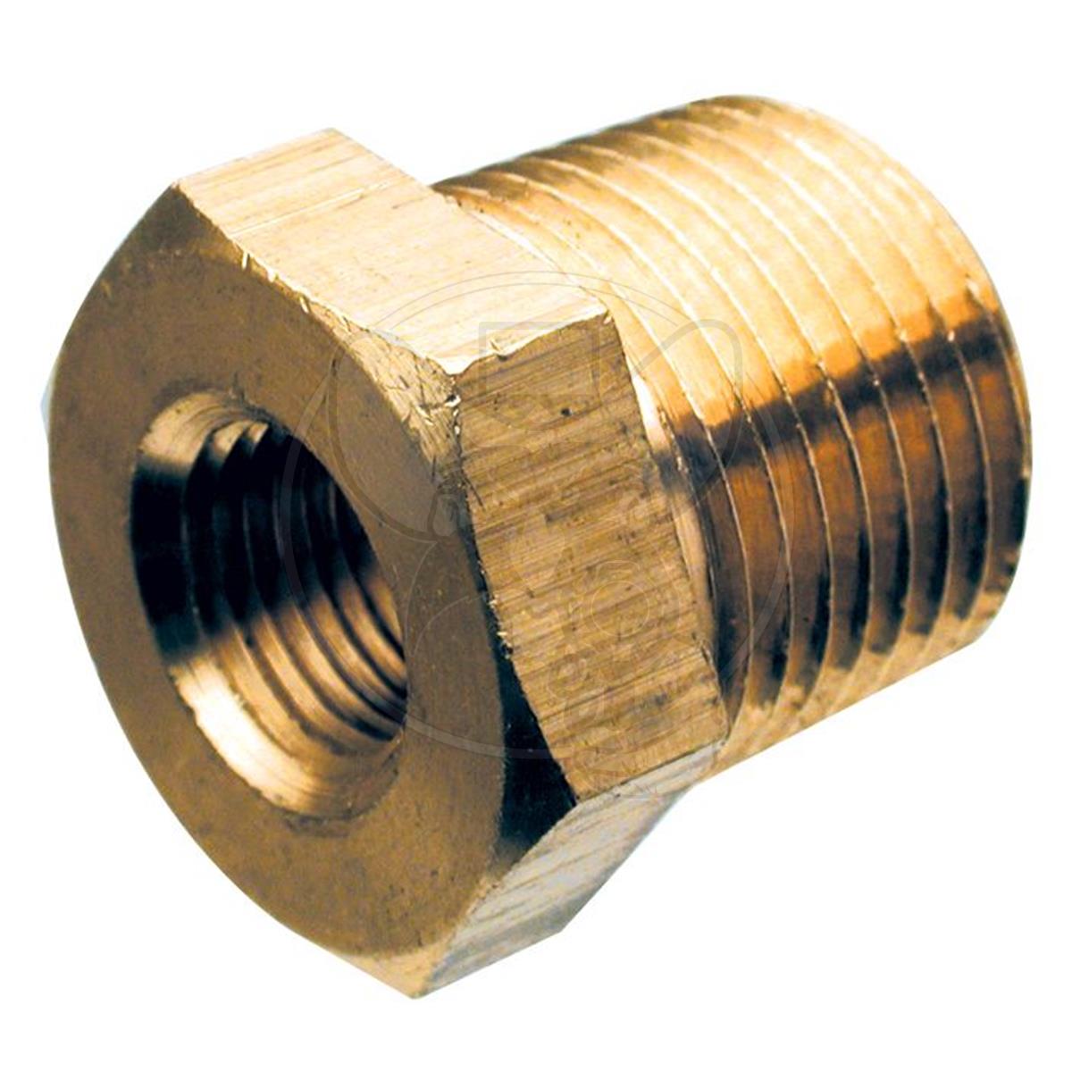 VDO TEMP SENDER ADAPTOR INT: 1/8”-27NPTF EXT: M14x1.5 - 20MM LONG