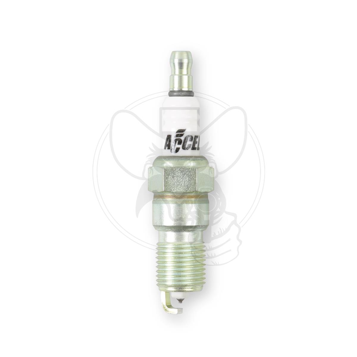 ACCEL PERFORMANCE SPARK PLUG DBL PLATINUM TAPERED SEAT 14MM .708" RCH