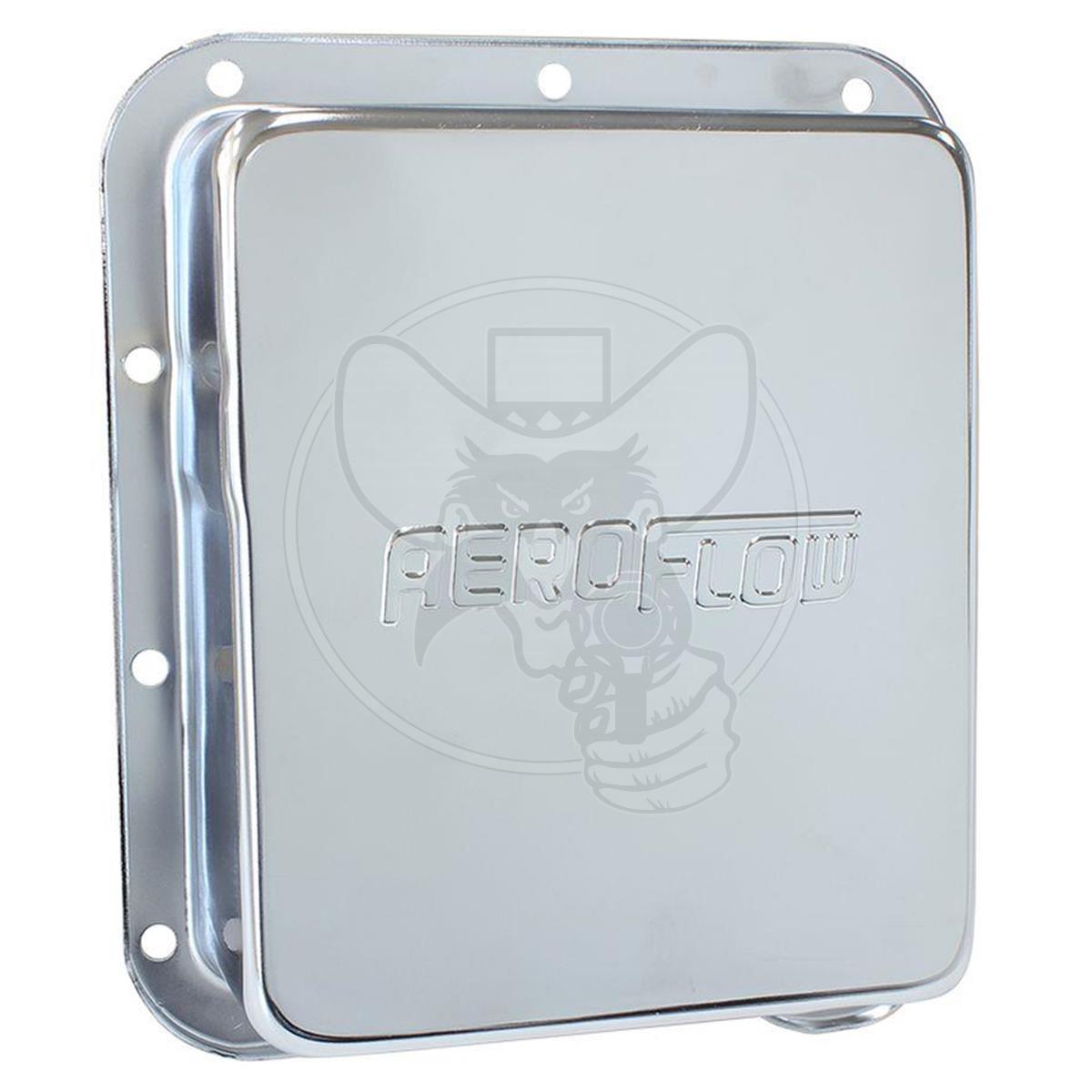 AEROFLOW TRANSMISSION PAN 3" DEEP CHROME FITS FORD C4
