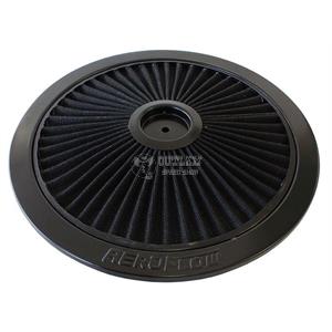 AEROFLOW 14" BLACK FULL FLOW TOP PLATE BLACK COTTON HI FLOW