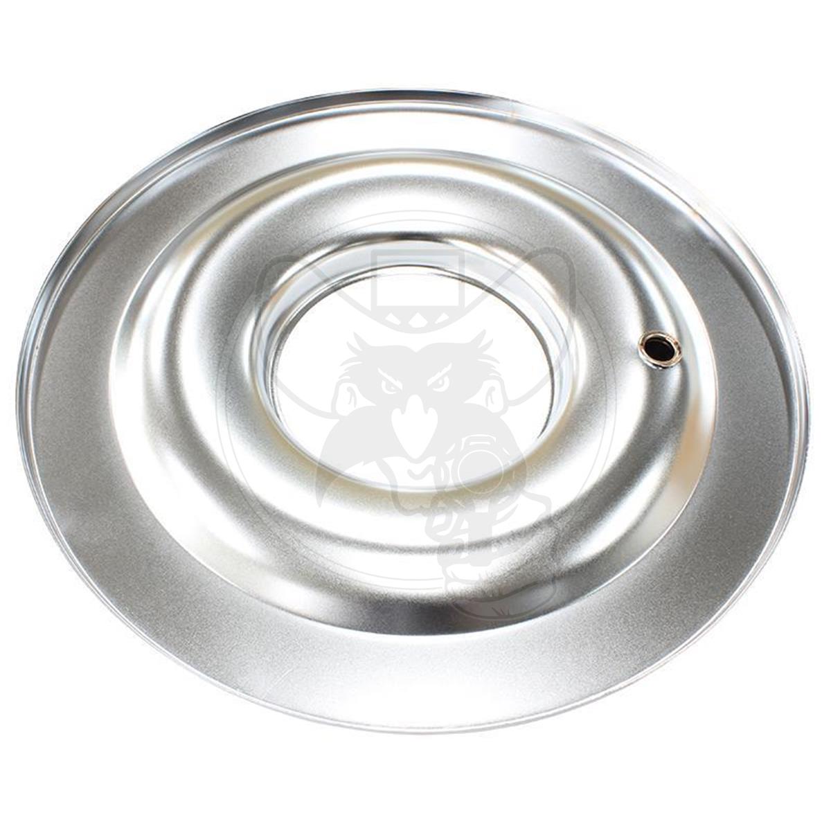 AEROFLOW 14" AIR CLEANER BASE ONLY, CHROME, FLAT FITS 5-1/8" NECK