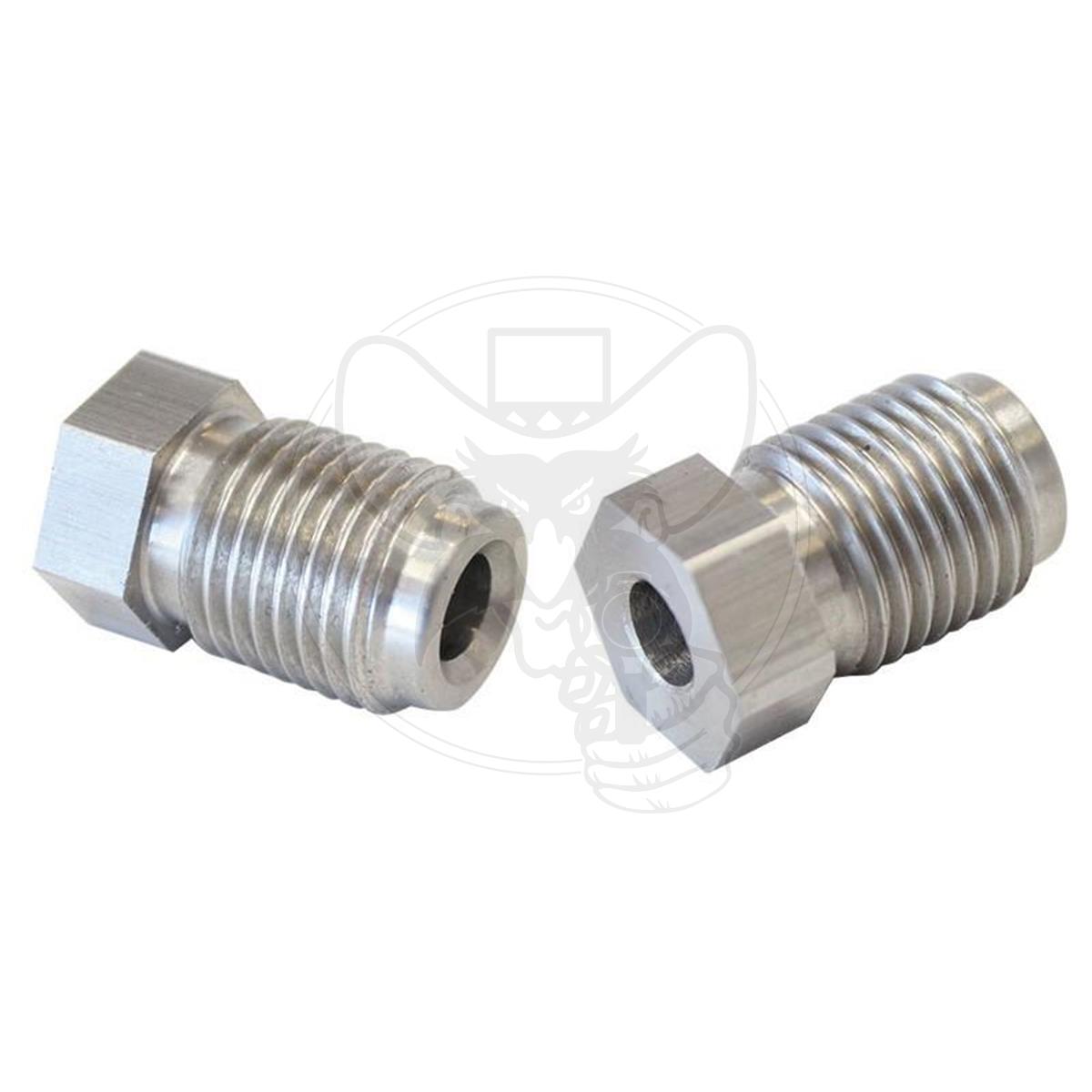 AEROFLOW S/S Inverted Flare Tube Nut M12 -1.0mm to 3/16" Hard Line PAIR