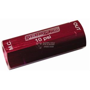 AEROFLOW BRAKE RESIDUAL PRESSURE VALVE 10 PSI 1/8" NPT - RED