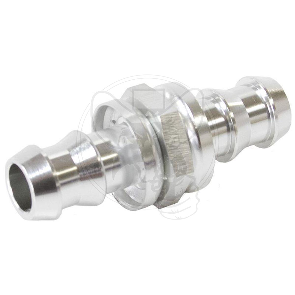 AEROFLOW -10 MALE TO -10 MALE BARB PUSH LOCK ADAPTER - SILVER