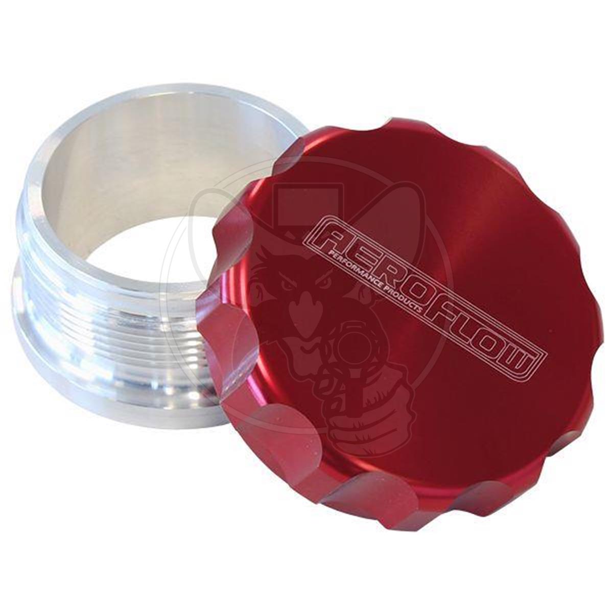 AEROFLOW 1.5" BILLET ALUMINIUM WELD-ON FILLER WITH RED CAP