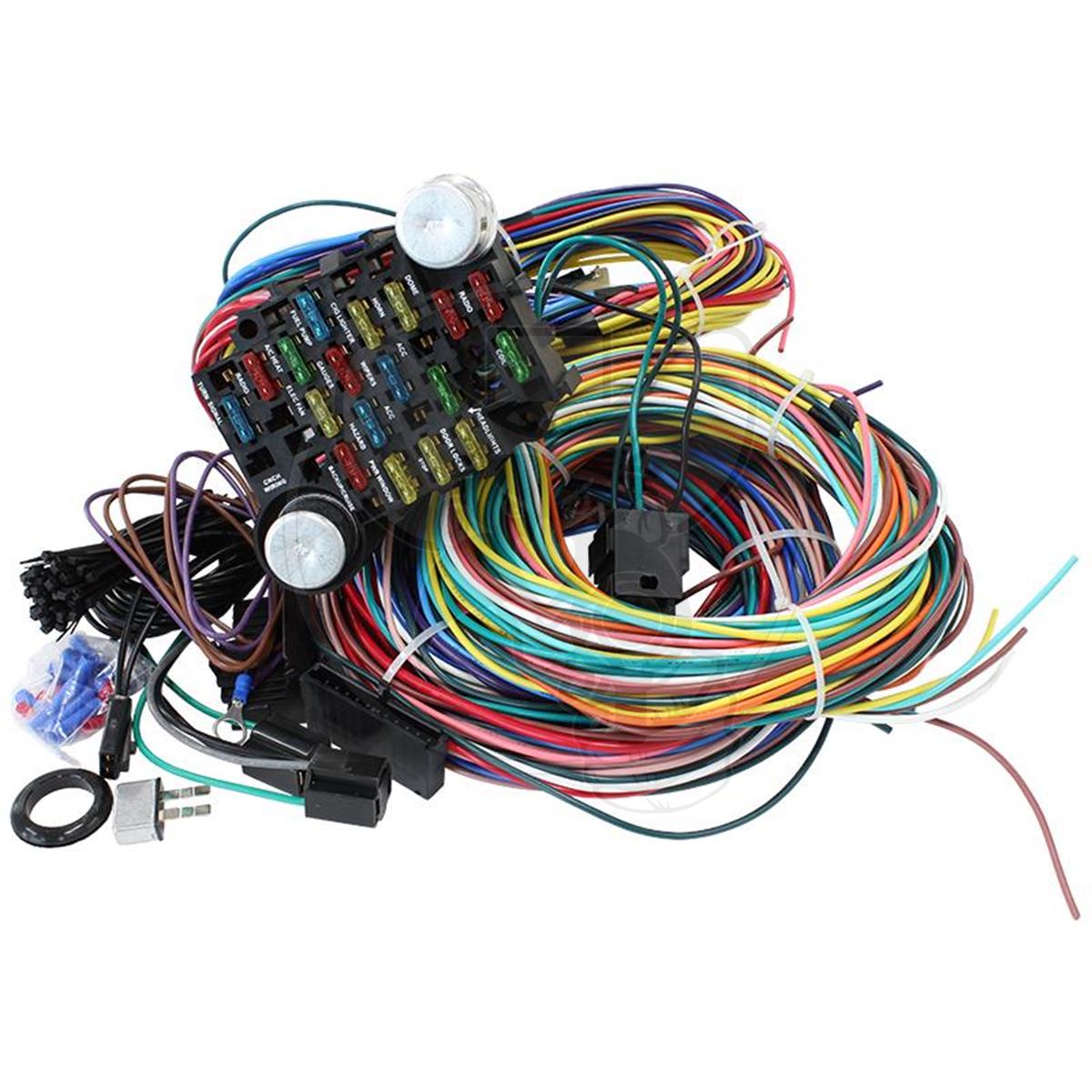 AEROFLOW COMPLETE WIRING HARNESS KIT 21-CCT W/STD FUSES & FUSE PANEL