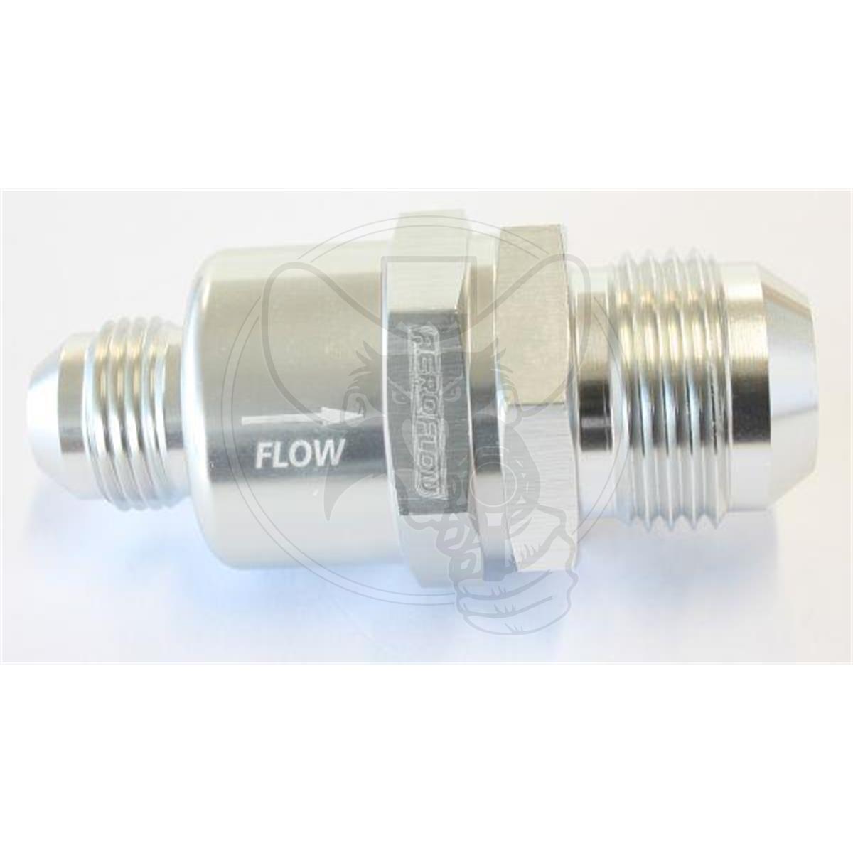 AEROFLOW 1-WAY STEPPED CHECK VALVE -12 TO -8AN SILVER FINISH