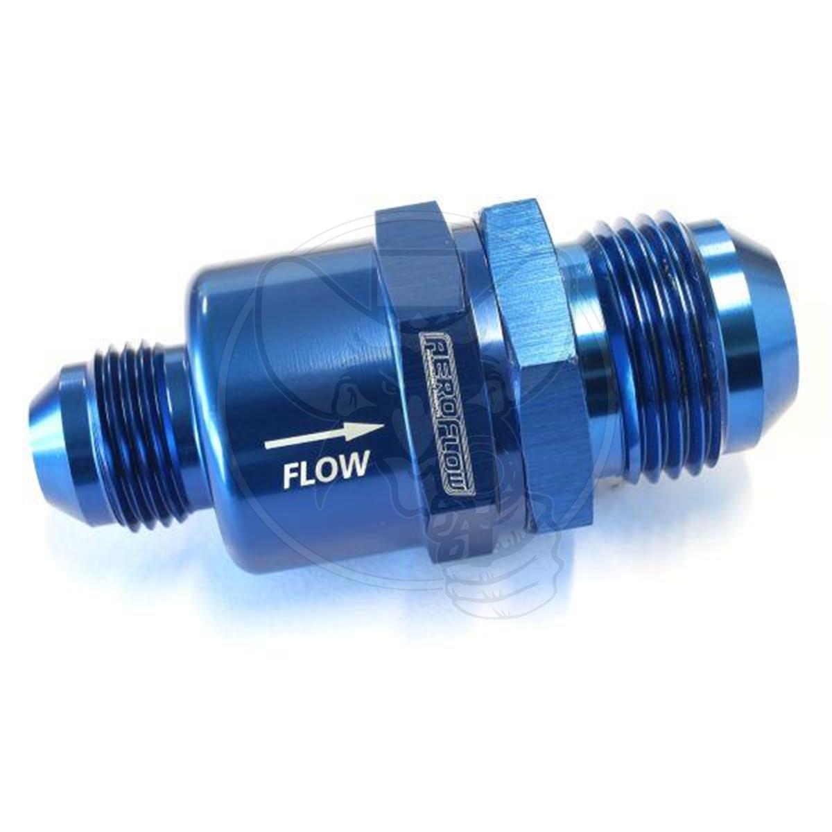 AEROFLOW 1-WAY STEPPED CHECK VALVE -12 TO -8AN BLUE FINISH