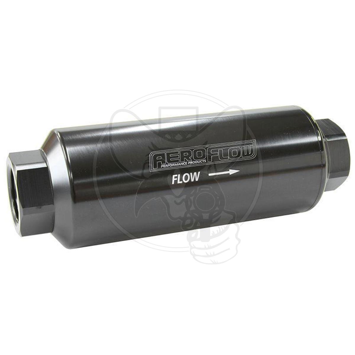 AEROFLOW 100 MICRON PRO FILTER WITH -12AN ORB PORTS BLACK