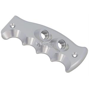 AEROFLOW DUAL BUTTON PLATE FOR PISTOL-GRIP DRIVERS SIDE SILVER