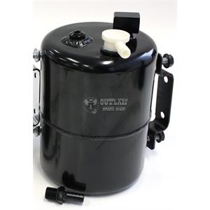 AEROFLOW BRAKE VACUUM RESERVOIR TANK 6.75" TALL x 5" DIA BLACK