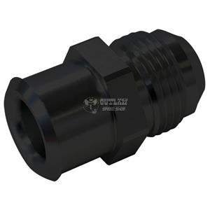 AEROFLOW -12AN BREATHER HOSE CONNECTOR PUSH IN TO GROMMET BLACK