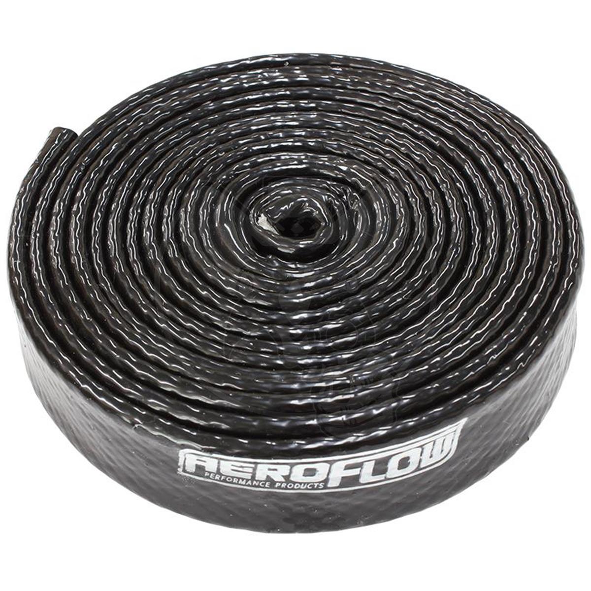 AEROFLOW HEAT SHIELD SLEEVE 3/4"ID FITS -10 & -12 PTFE HOSE 3.7M BLK