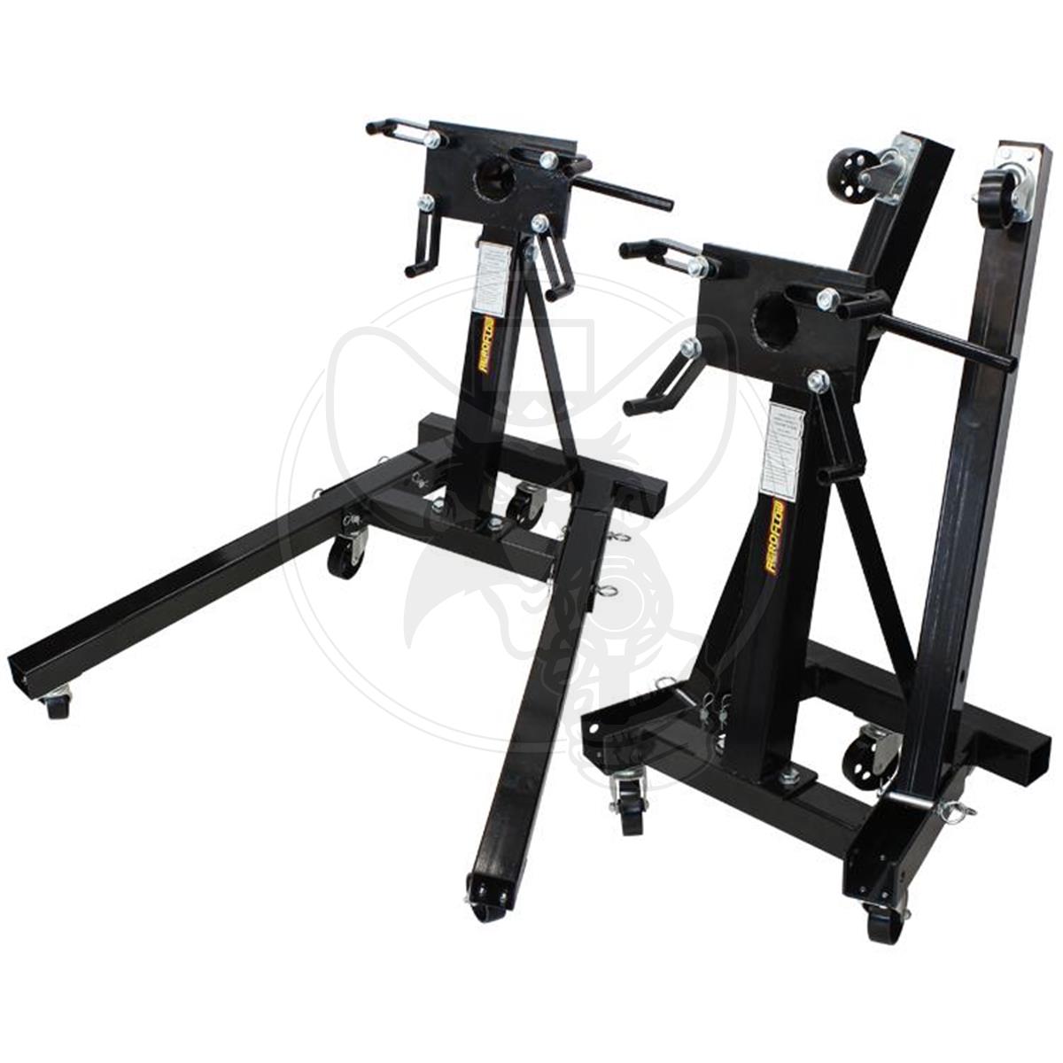 AEROFLOW ENGINE STAND HEAVY DUTY FOLDABLE 5-WHEEL 2000LB/900KG