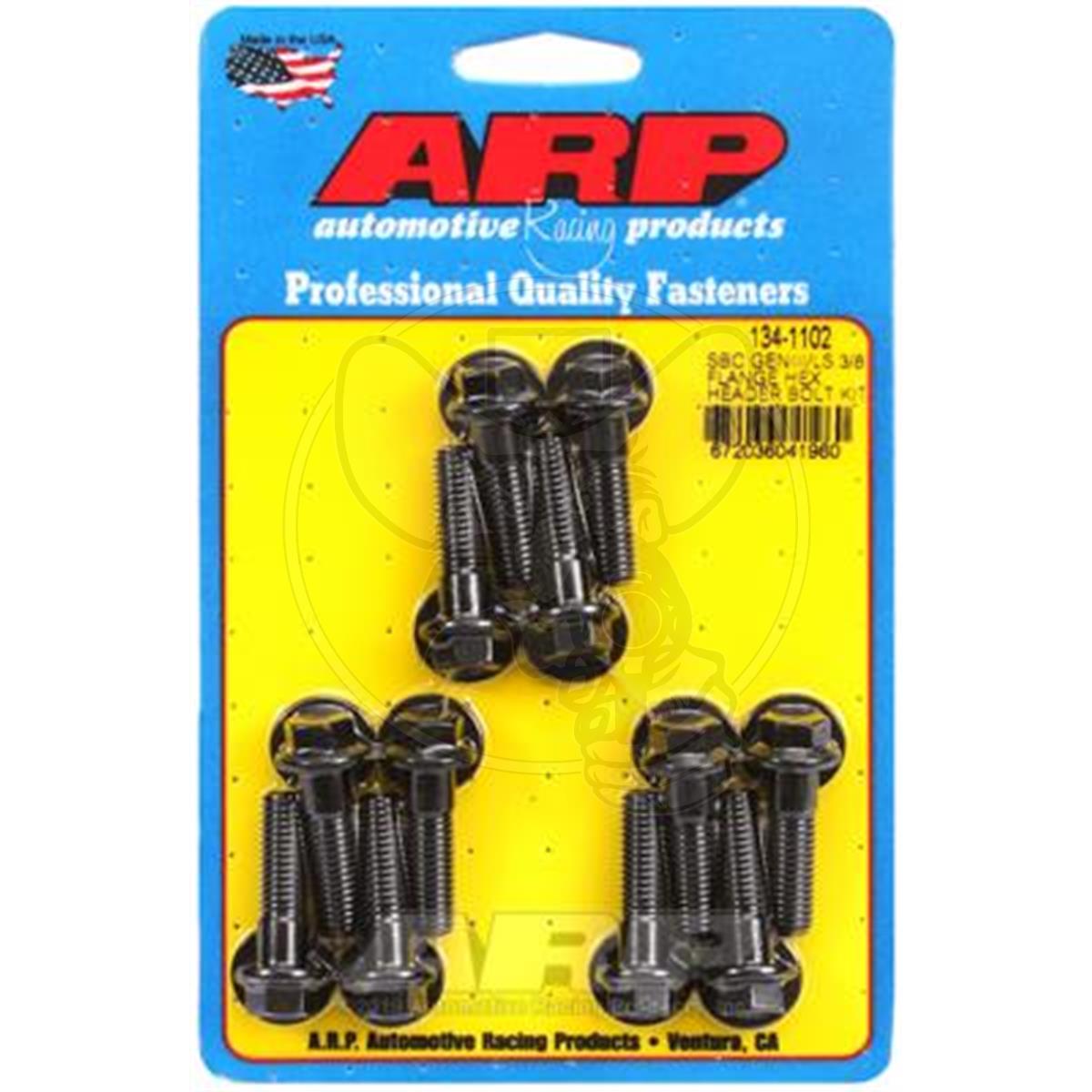 ARP EXHAUST HEADER BOLTS FITS GM GEN 3 LS M8 HEX BLACK 12 PACK