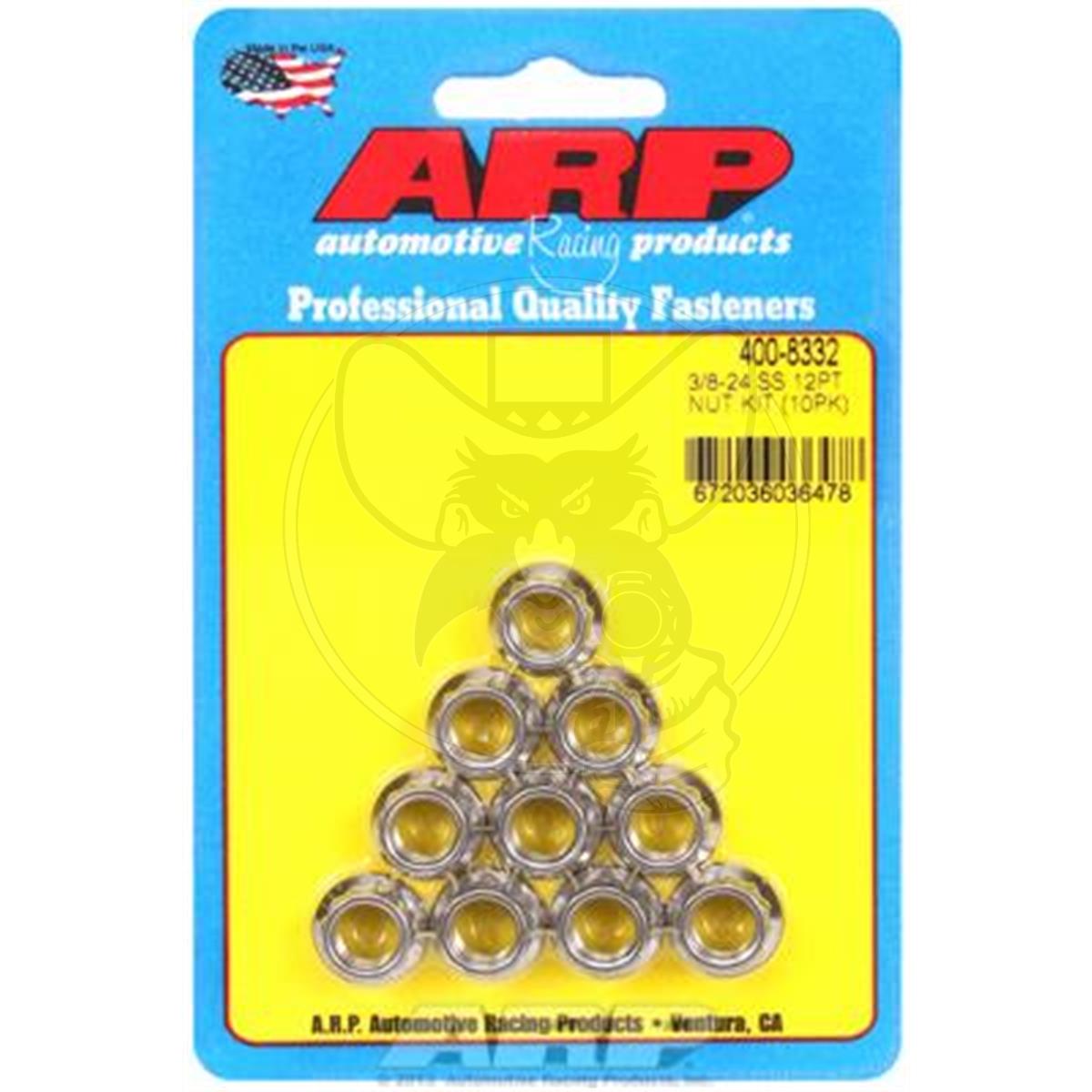ARP Nut Kit 3/8-24 Stainless Steel 12Pt 