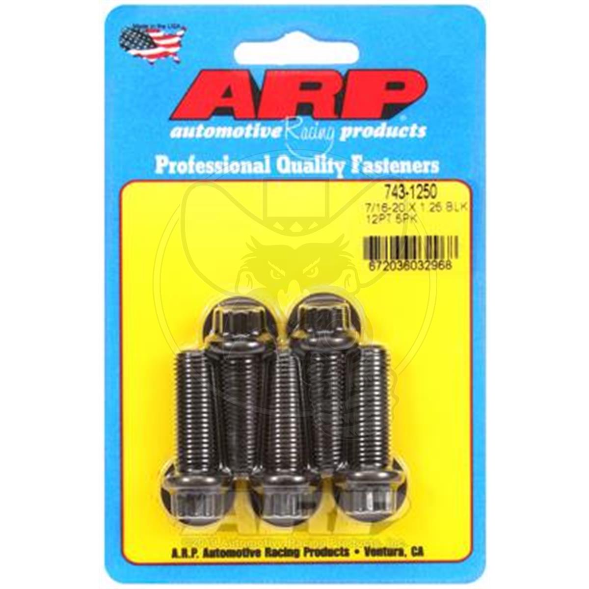 ARP 8740 CHROMOLY BOLTS 7/16"-20 UNF X 1.250" UHL 12-PT HEAD 5-PACK