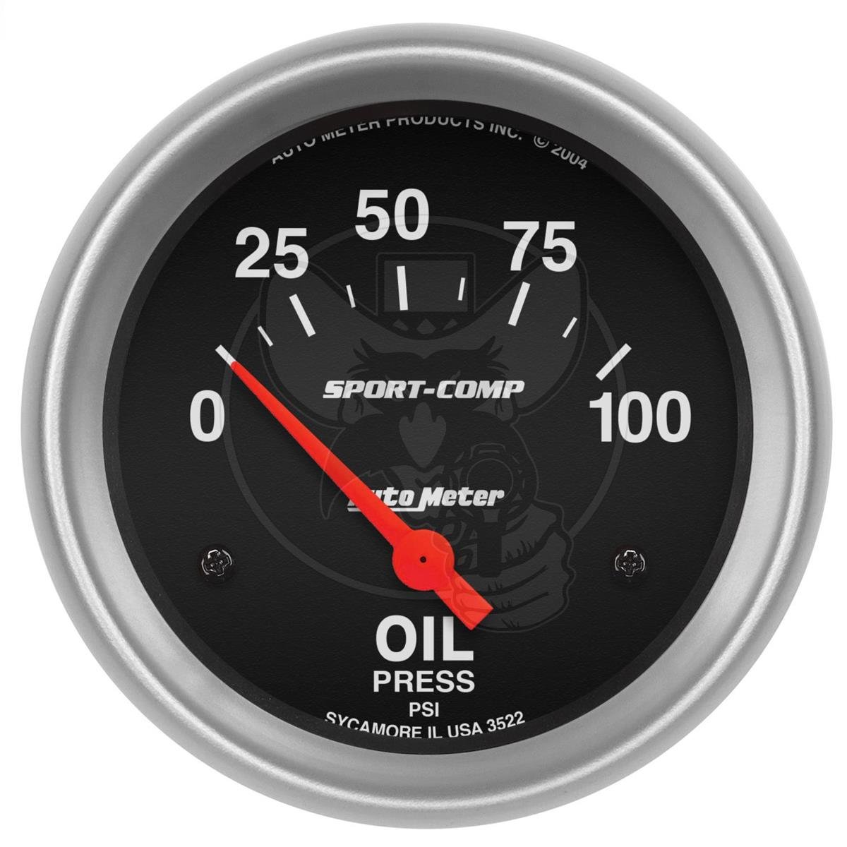 AU3522 - AUTOMETER GAUGE SPORT-COMP OIL PRESSURE 0 -100 2-5/8