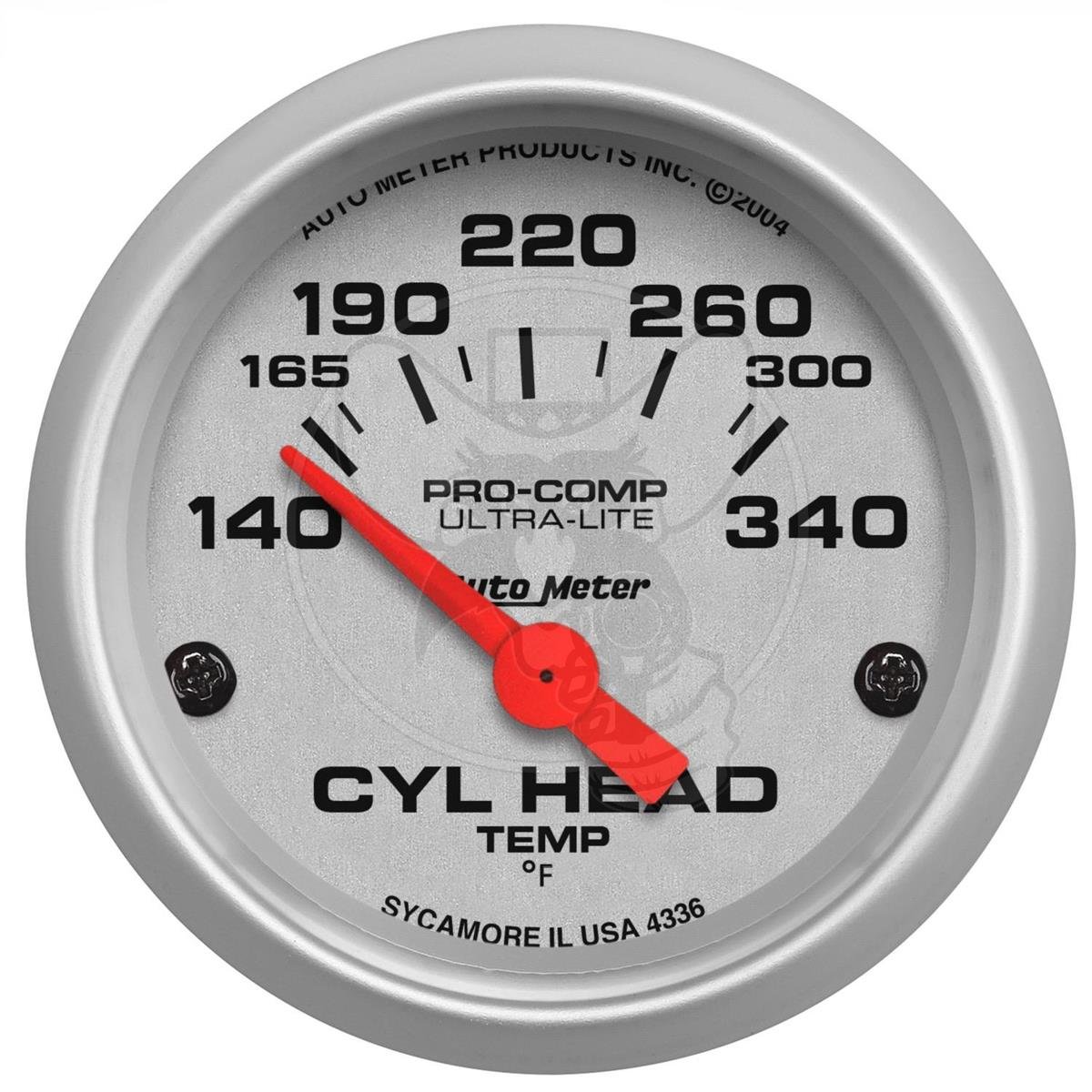 AUTOMETER CYLINDER HEAD TEMPERATURE GAUGE ELECTRIC 2-1/16" 140-340°F