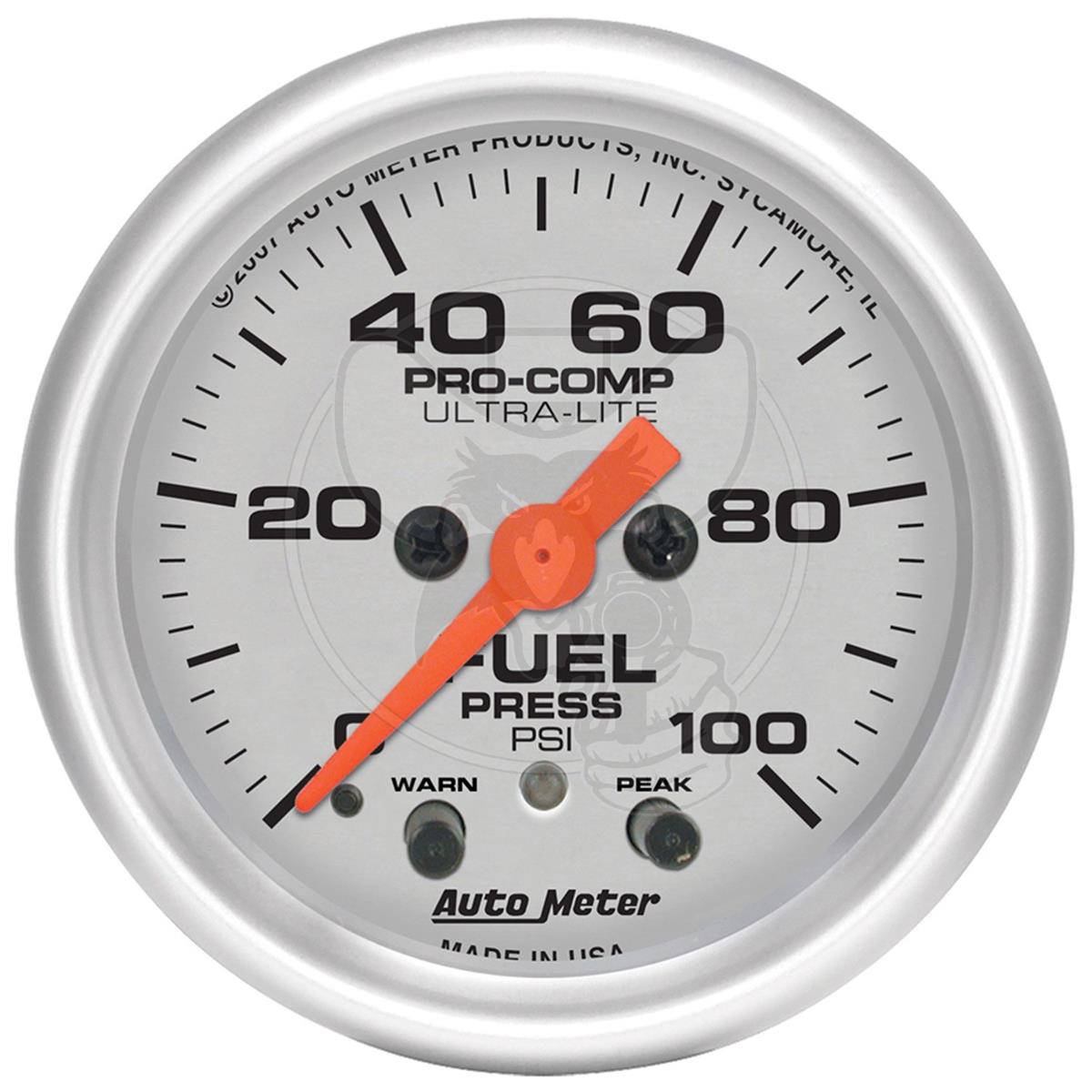 4371 AutoMeter 0-100 PSI Ultra-Lite Analog Fuel Pressure Gauge 2-1//16/"