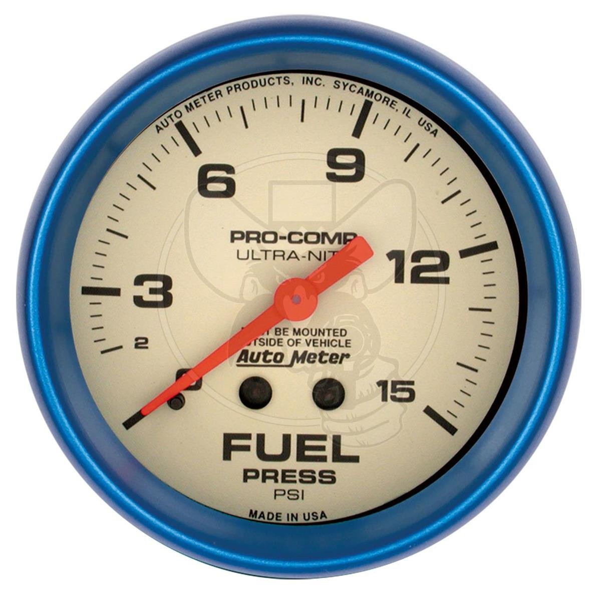 Autometer fuel outlet pressure gauge