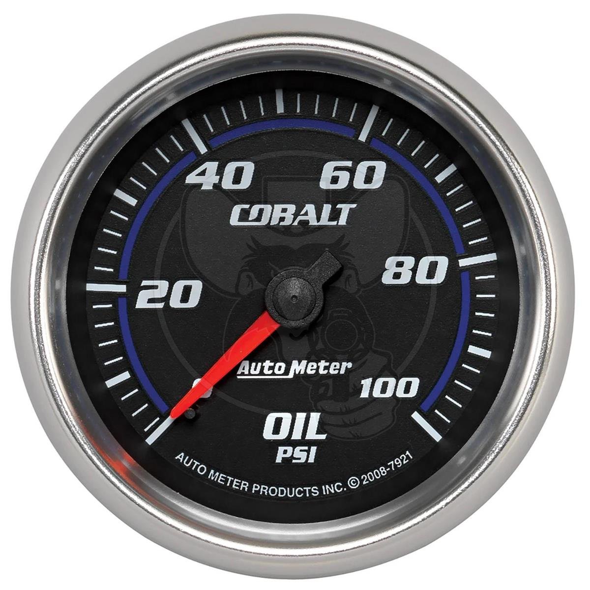 AUTOMETER OIL PRESSURE GAUGE COBALT SERIES MECH 2-5/8" 100 PSI