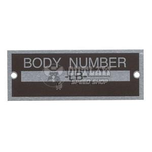 BOB DRAKE BODY NUMBER PLATE FITS FORD 1933-34