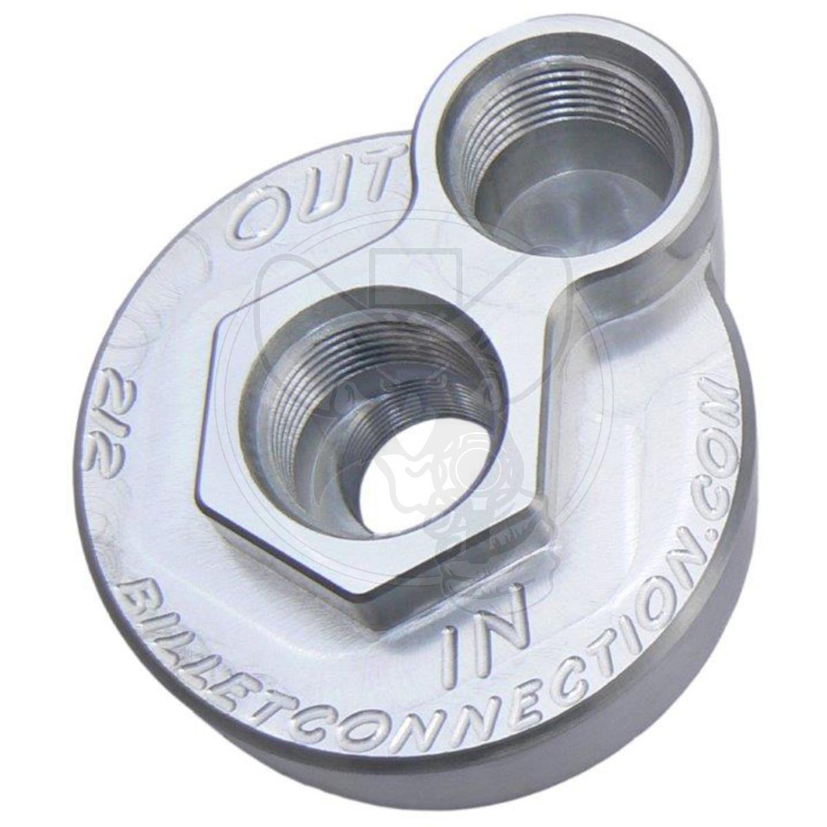 CLEAR VIEW -12AN BILLET OIL BLOCK ADAPTOR FOR FORD LATE MODEL 22MM CLEAR