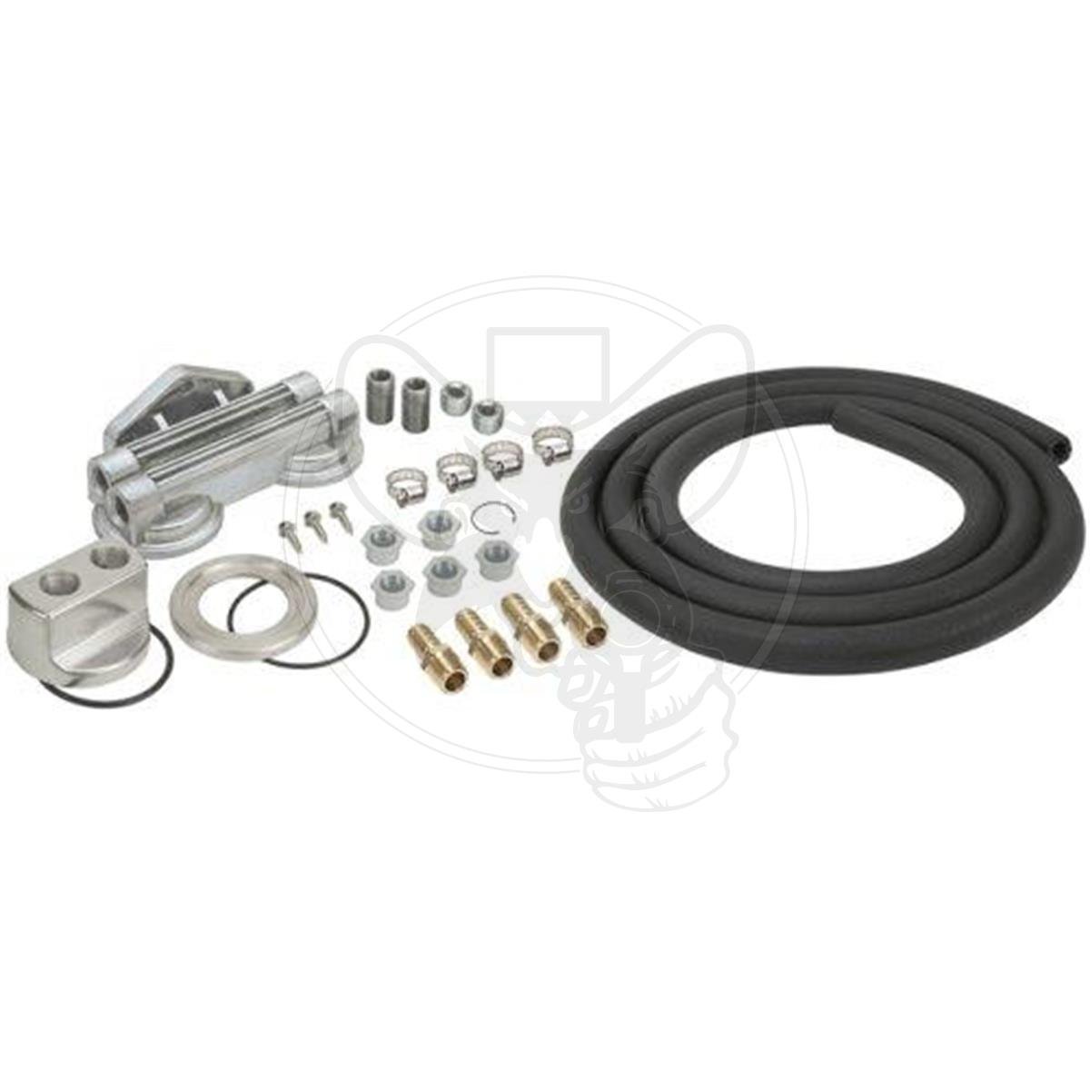 DERALE DUAL OIL FILTER RELOCATION KIT 5 THREAD MULTI FIT 1/2" NPT IN