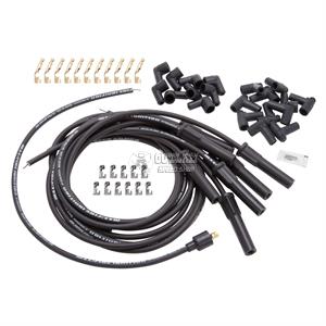 EDELBROCK SPARK PLUG WIRE SET CUT TO FIT 90° BOOT 500 OHM 8.5MM BLACK