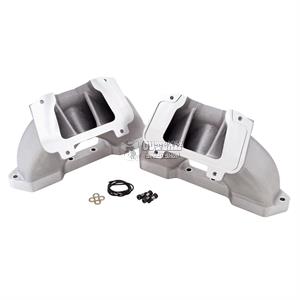 EDELBROCK 2-PIECE MANIFOLD, 18° SBC DIRT LATE MODEL, HAND PORT