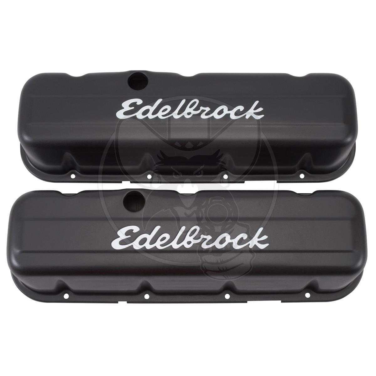 ED4683 EDELBROCK SIGNATAURE BLACK VALVE COVERS 3.8