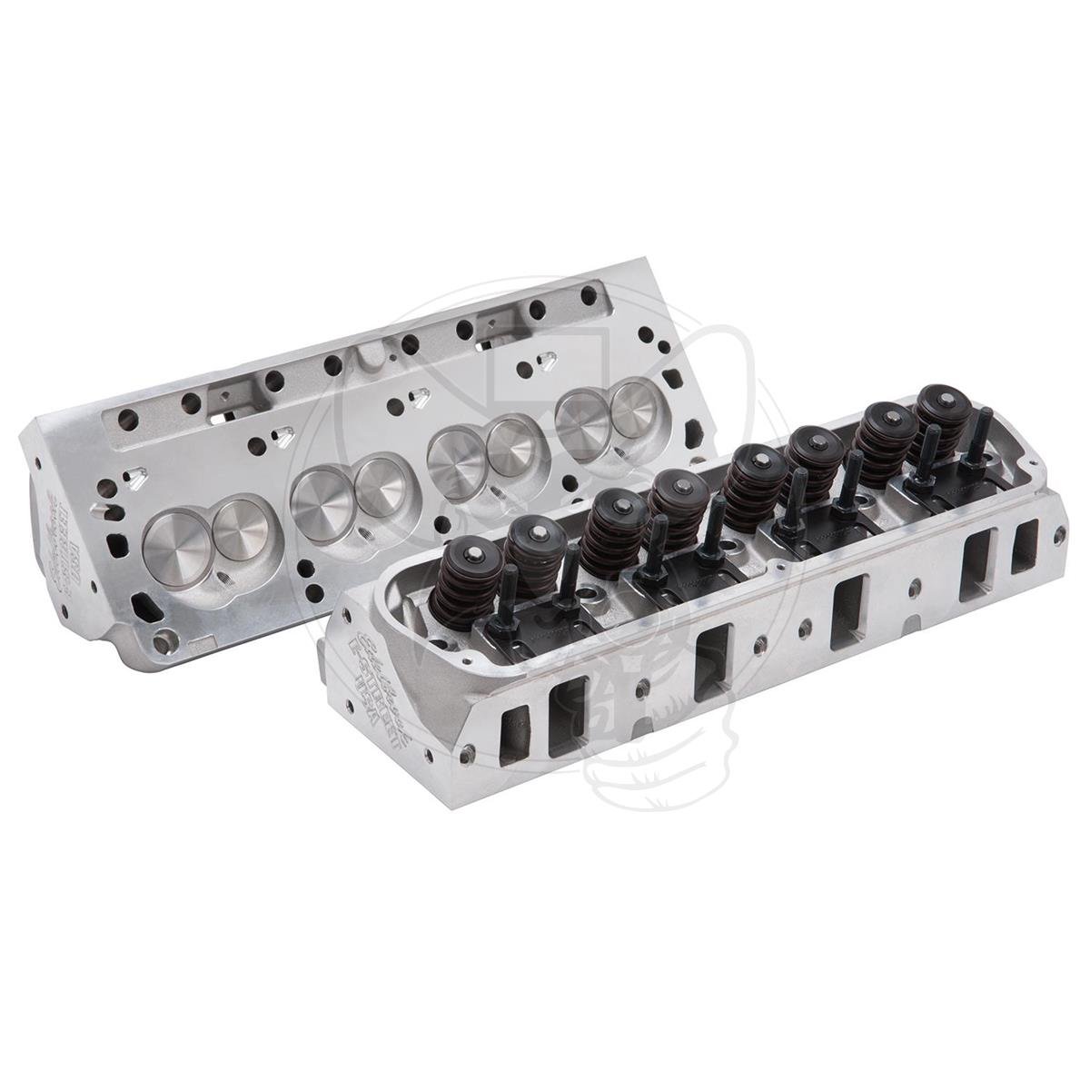 EDELBROCK ALLOY CYLINDER HEADS FITS FORD WINDSOR E-STREET COMPLETE PAIR