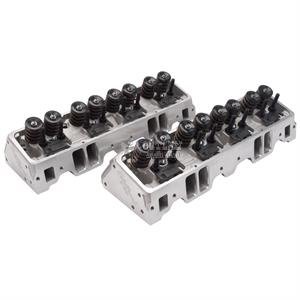 EDELBROCK ALLOY CYLINDER HEADS FITS SMALL BLOCK CHEV E-STREET COMPLETE