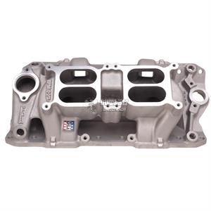 EDELBROCK MANIFOLD PERF RPM AIR GAP DUAL QUAD FITS SMALL BLOCK CHEV
