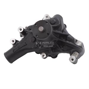 EDELBROCK ALLOY WATER PUMP FITS SMALL BLOCK CHEV LONG NECK BLACK BODY