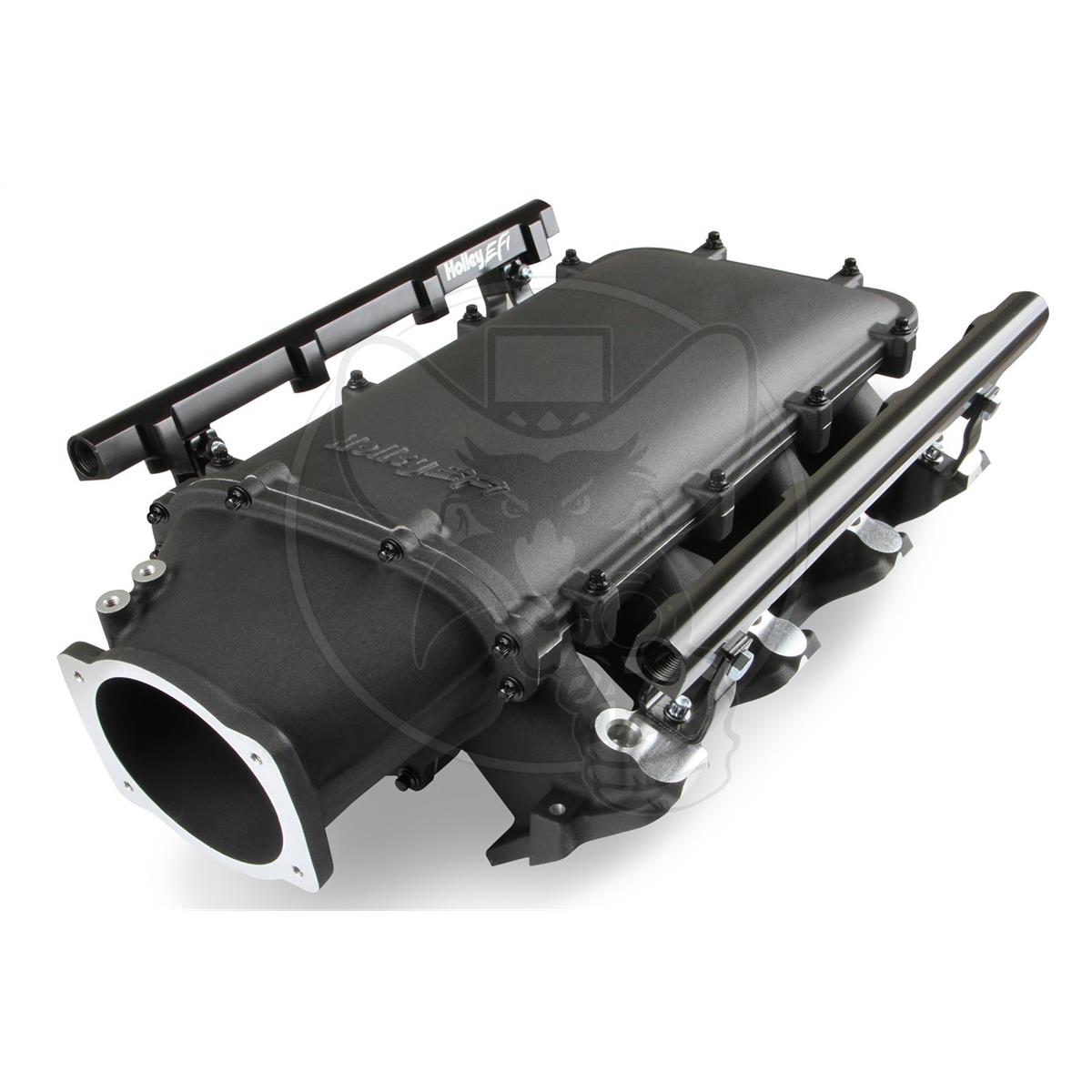 HOLLEY LO-RAM INTAKE MANIFOLD KIT FITS GM LS1/2/6 FRONT-FEED BLACK