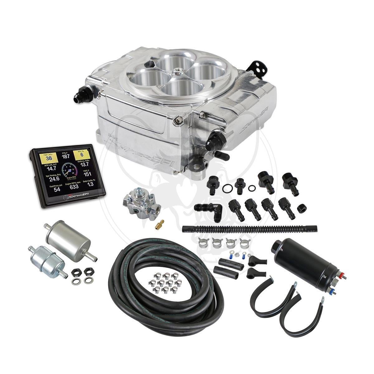 HOLLEY SNIPER 2 EFI MASTER KIT SELF-TUNING 4BBL SHINY W/OUT PDM