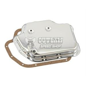 MR GASKET CHROME AUTOMATIC TRANSMISSION PAN FITS GM TURBO 400 STOCK DEPTH