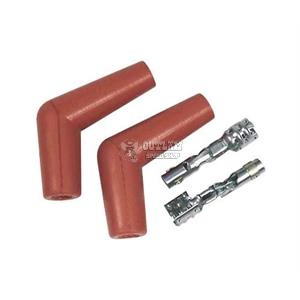 MSD PRO RACING HI TEMP SPARK PLUG BOOTS & TERMINALS PLAIN 115° PACK 2