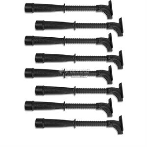 MSD HEMI SPARK PLUG TUBES ELBOWS END CAPS & SCREWS BLACK PACK 8
