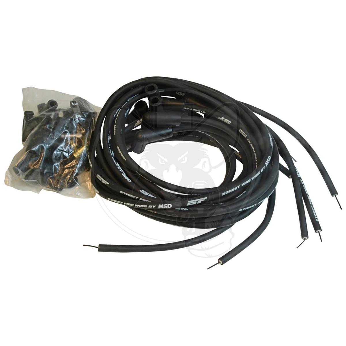 MSD STREET FIRE SPARK PLUG LEAD SET V8 90° PLUG, HEI UNIVERSAL FIT