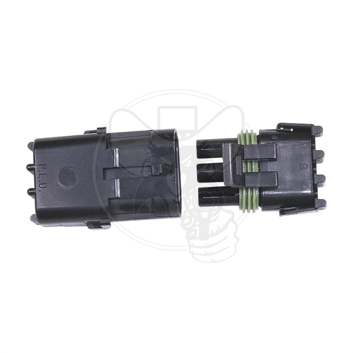 MSD 3 PIN WEATHERTIGHT ELECTRICAL CONNECTOR PLUG INDEXED