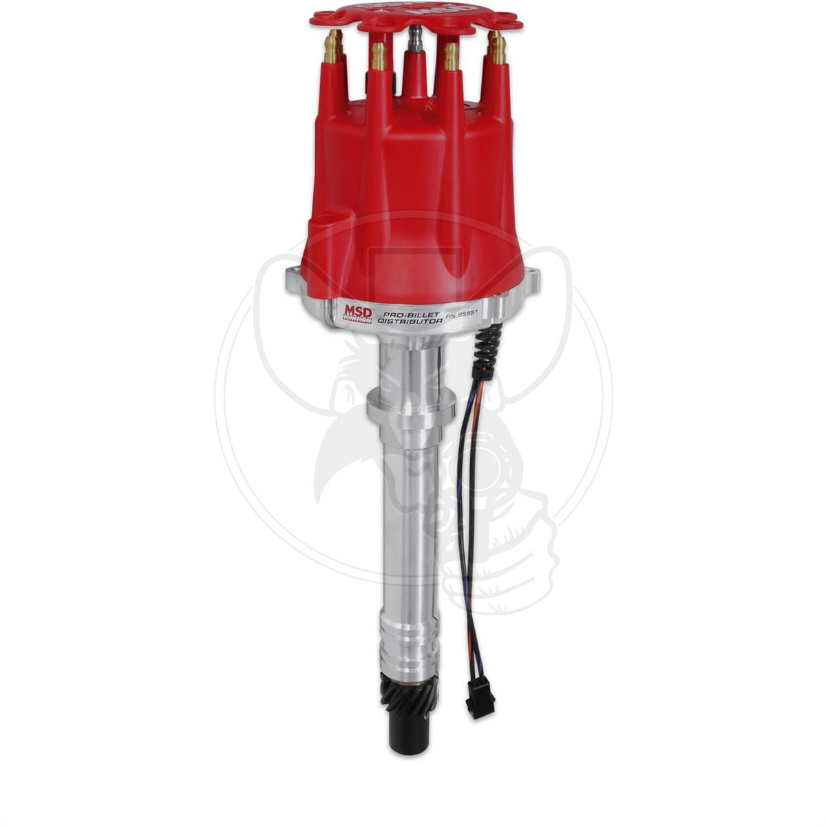 MSD PRO BILLET DISTRIBUTOR FOR CHEVROLET V8 SMALL & BIG BLOCK RED CAP