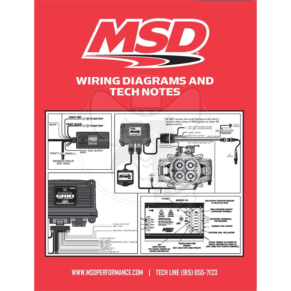 MSD IGNITION WIRING PRINTED DIAGRAMS AND TECHNICAL BOOK