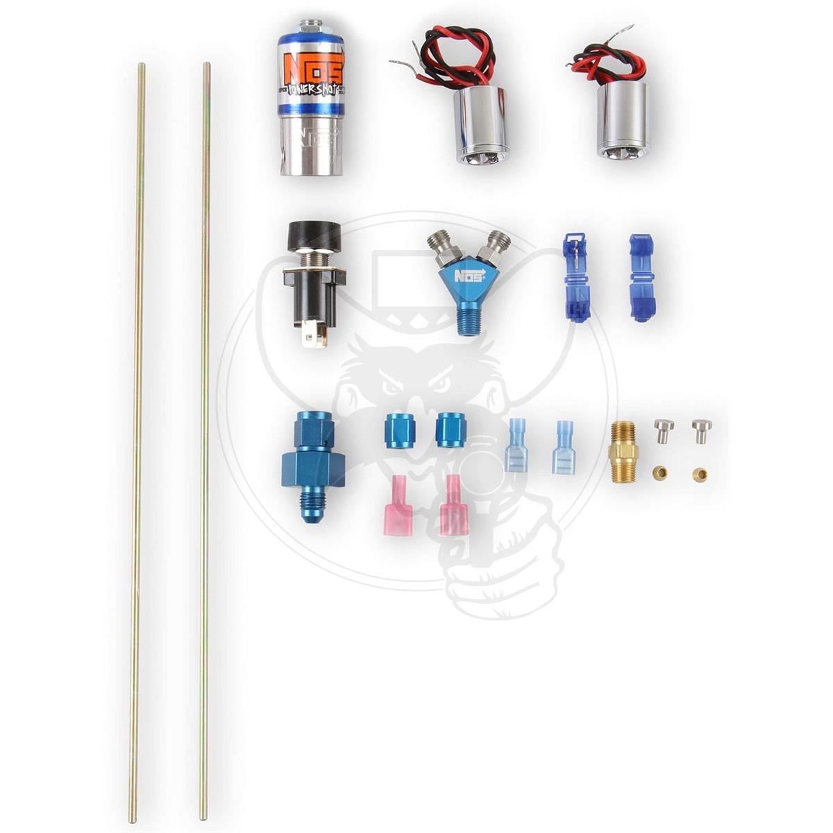 NOS NITROUS NTIMIDATOR DUAL NITROUS PURGE VALVE KIT BLUE LED LIGHTS