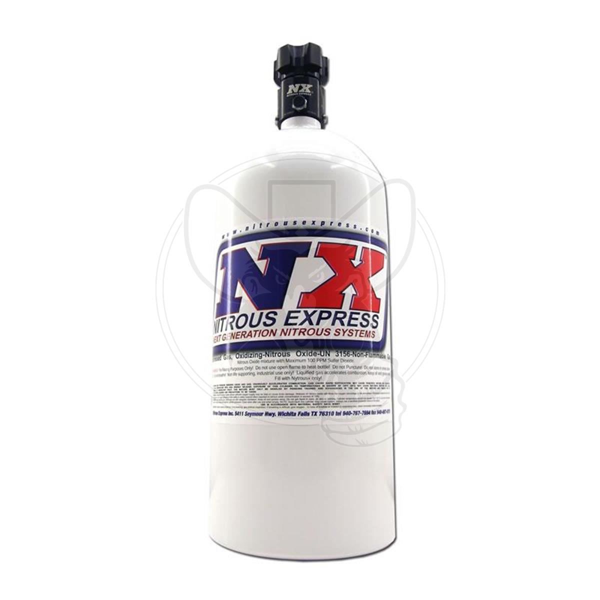 NITROUS EXPRESS BOTTLE 6.810" 10 LBS ALUMINIUM - WHITE