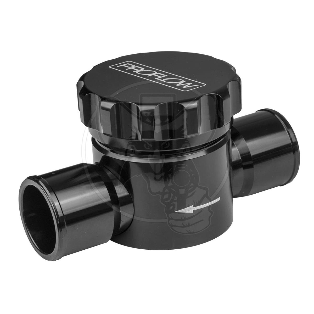 PROFLOW WATER FILTER INLINE BILLET BLACK 1.5" FITTINGS