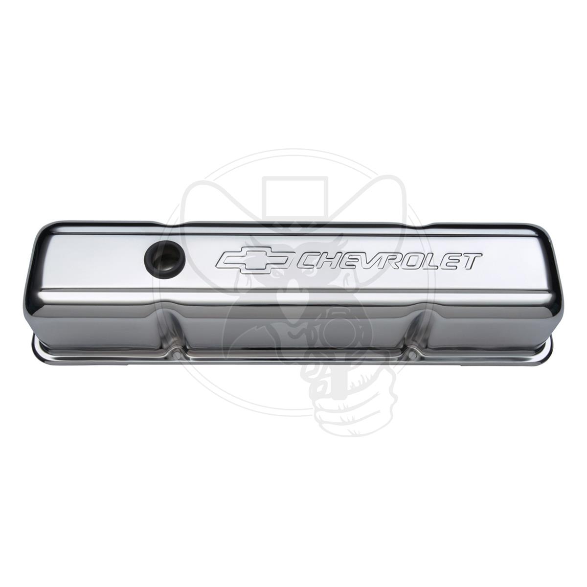 PROFORM VALVE COVERS FITS SB CHEV CHROME TALL BOWTIE EMBOSSED