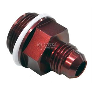 QUICKFUEL CARBY 7/8"-20 X -6AN FUEL INLET FITTING RED SHORT